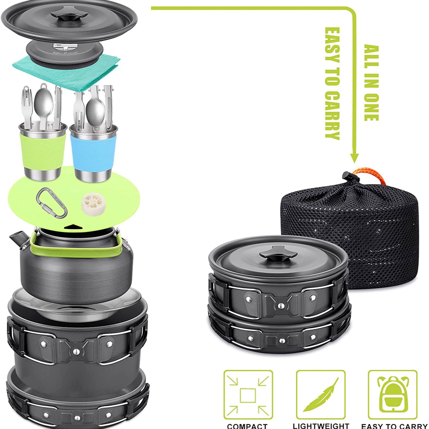 Camping Cooking Gear Set - Набор для кемпинга на открытом воздухе