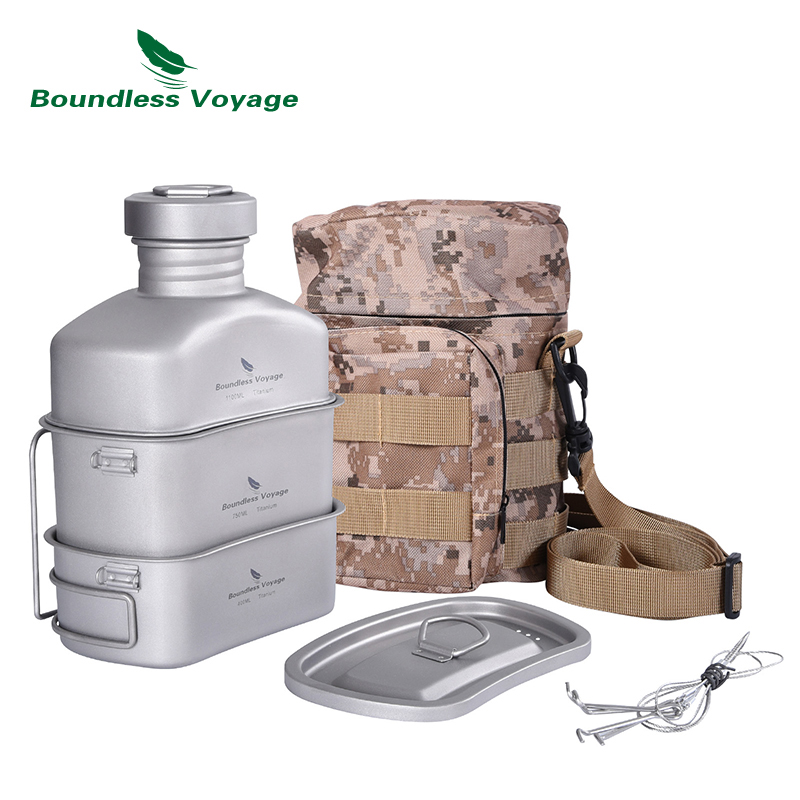 Mess Kit Titanium - Походная Военная бутылка для столовой Boundless