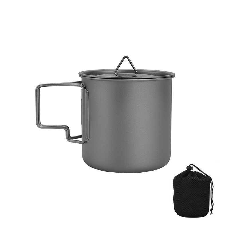 Mess Kit Titanium - Титановая походная кружка со складной ручкой,