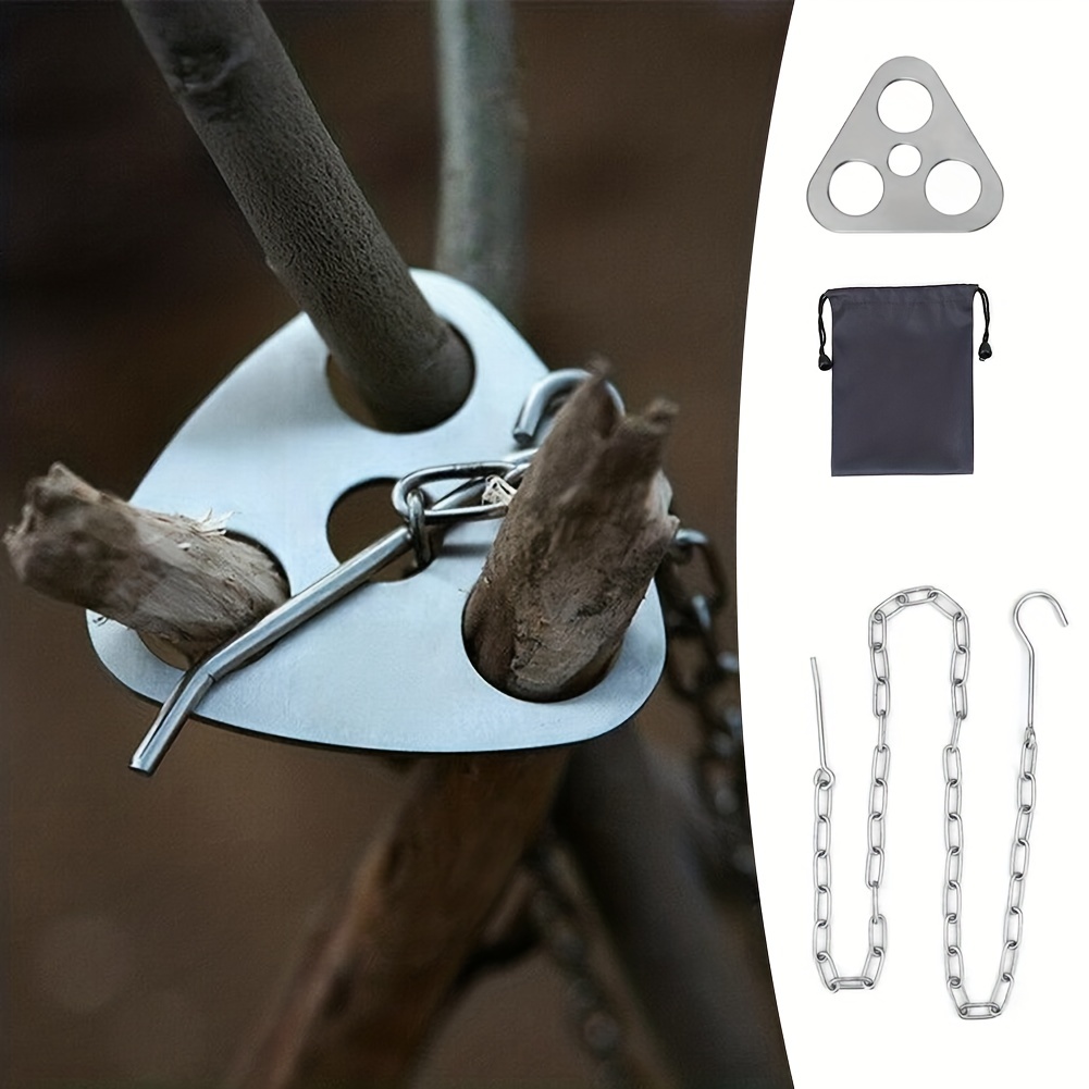 Camping Hanging Cooking Pot - Портативный съемный уличный штатив для барбекю,