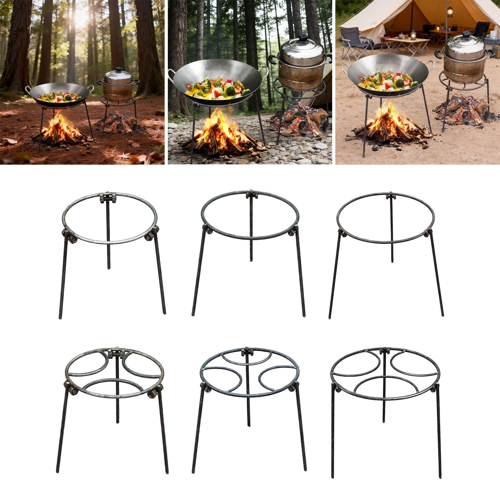 Camping Cooking Wok - Трехногая подставка для костра, многофункциональная подставка