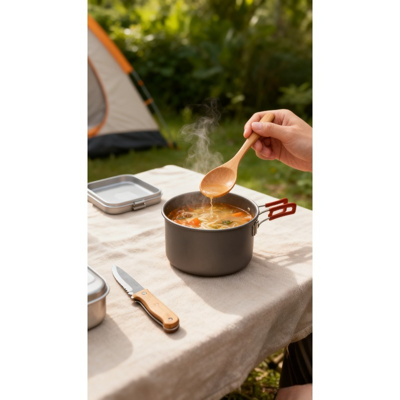 Japanese Camping Cooking - Японская деревянная ложка для чая, кофе