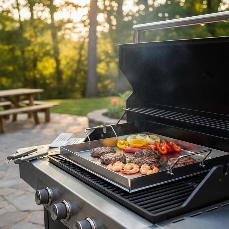 Camping Cooking Wok - Универсальная плоская сковорода-гриль 18x16 дюймов для