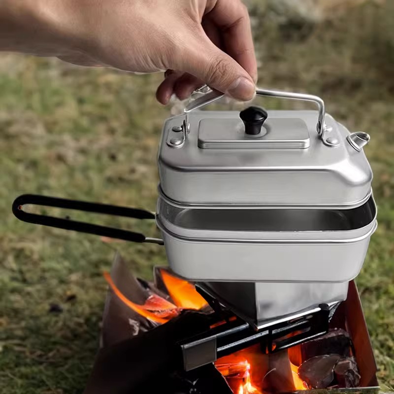 Camping Cooking Gear Set - Сверхлегкий портативный туристический чайник для пикника,