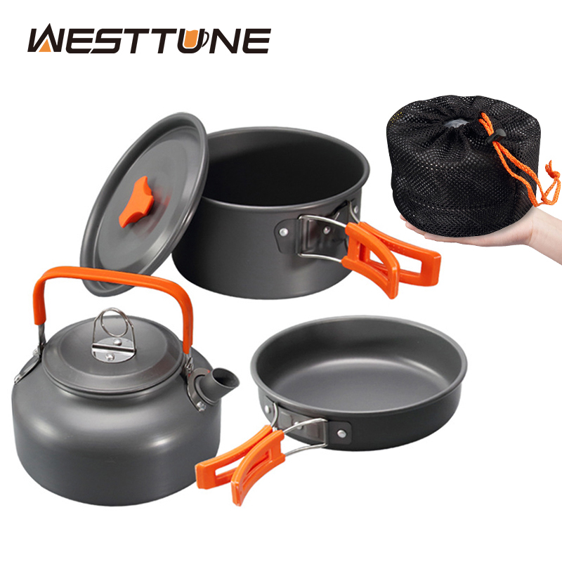 Camping Cooking Wok - WESTTUNE набор посуды для кемпинга, алюминиевый