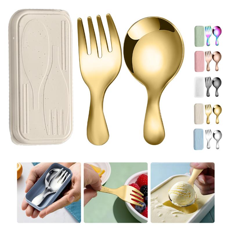 Camping Cooking Portable - Набор посуды из нержавеющей стали, ложка,