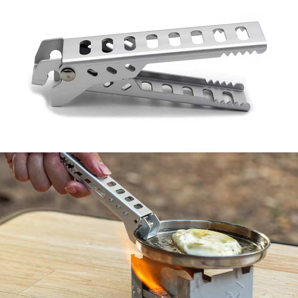 Camping Cooking Wok - Открытый алюминиевый зажим из анти-горячего сплава,