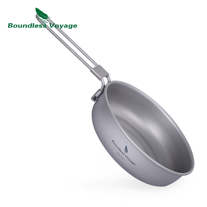 Camping Cooking Wok - Ульсветильник легкая титановая сковорода для путешествий,