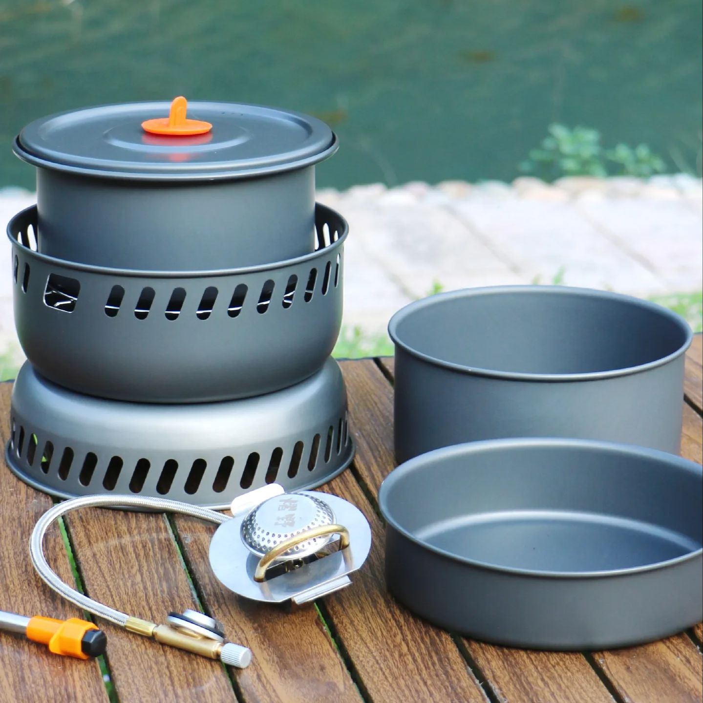 Camping Cooking Frying Pan - Кастрюля из сплава для кемпинга, сковорода,
