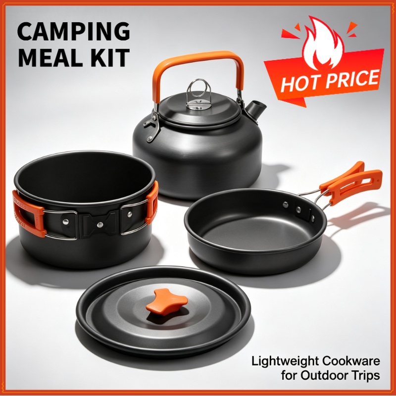 Camping Cooking Gear Set - Набор для кемпинга: походная посуда, дорожная