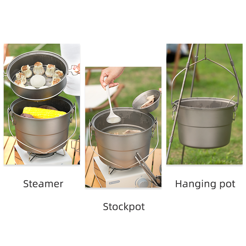 Титановая подвесная кастрюля с – обзор и цена Camping Hanging Cooking Pot