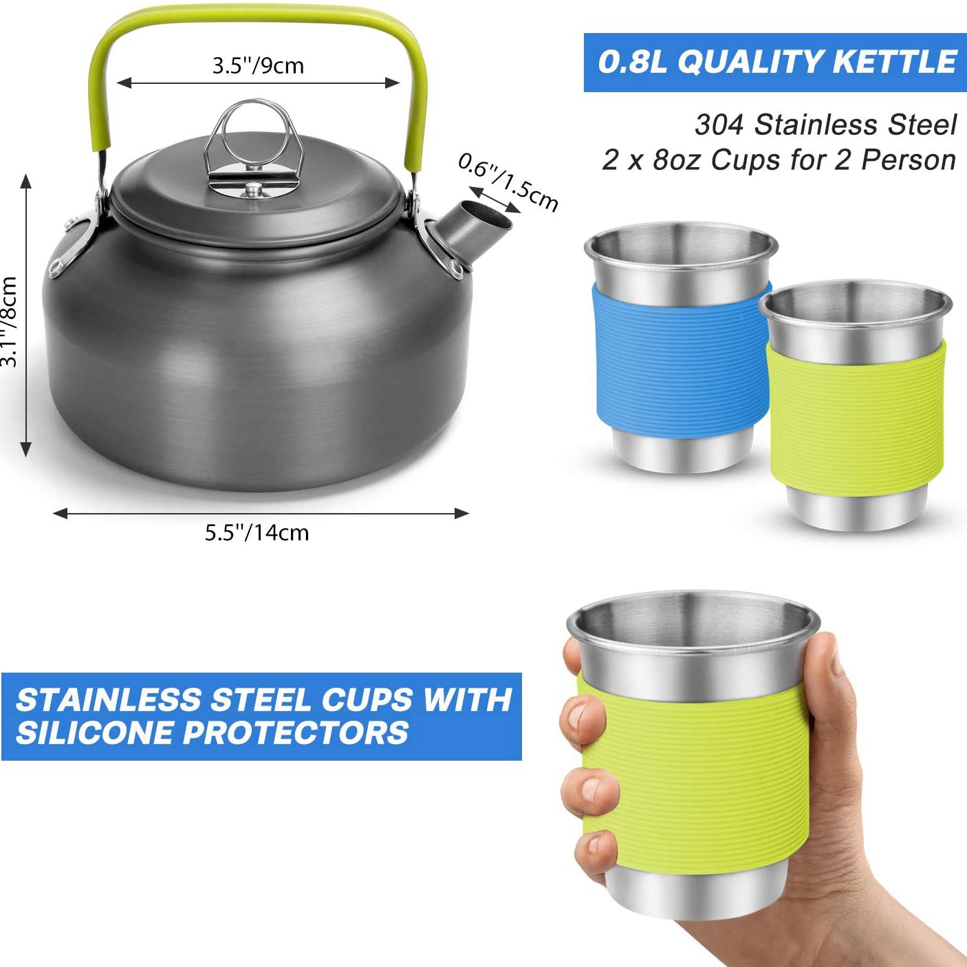 Набор для кемпинга на открытом – обзор и цена Camping Cooking Gear Set