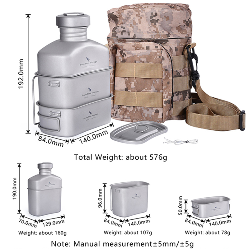 Походная Военная бутылка для с – обзор и цена Mess Kit Titanium