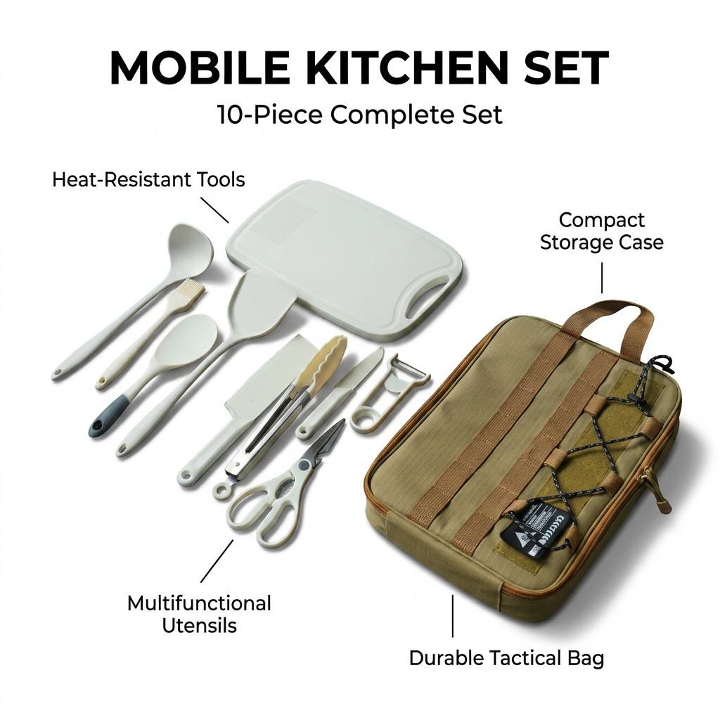 Портативный набор походной пос – обзор и цена Camping Cooking Gear Set