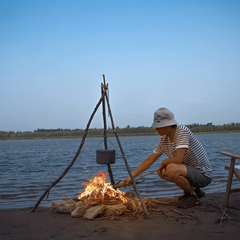 Портативный разборный подвесно – обзор и цена Camping Hanging Cooking Pot