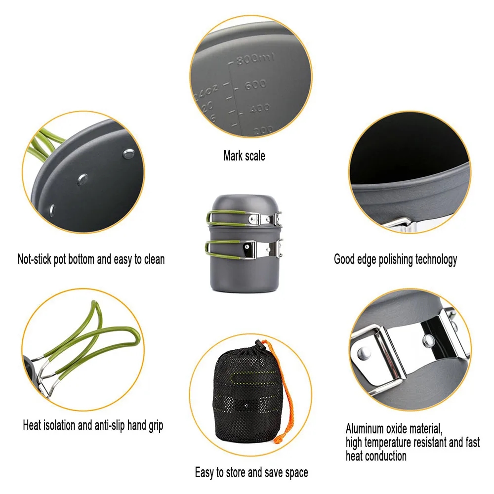 Набор посуды для кемпинга, све – обзор и цена Camping Cooking Gear Set