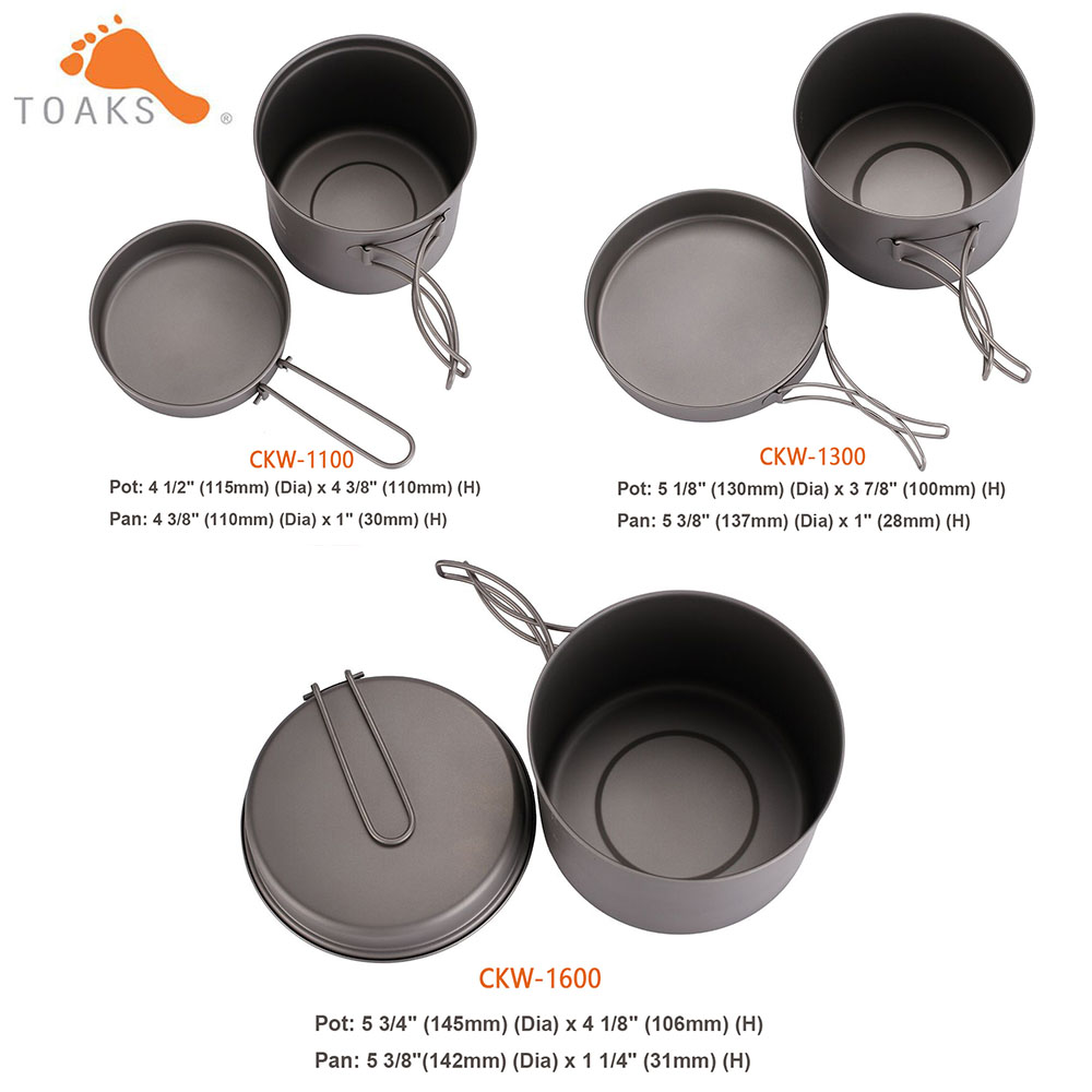 Набор посуды TOAKS, сверхлегка – обзор и цена Mess Kit Titanium
