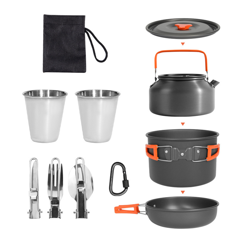Набор посуды DS-308 для пригот – обзор и цена Camping Cooking Set Ds 308