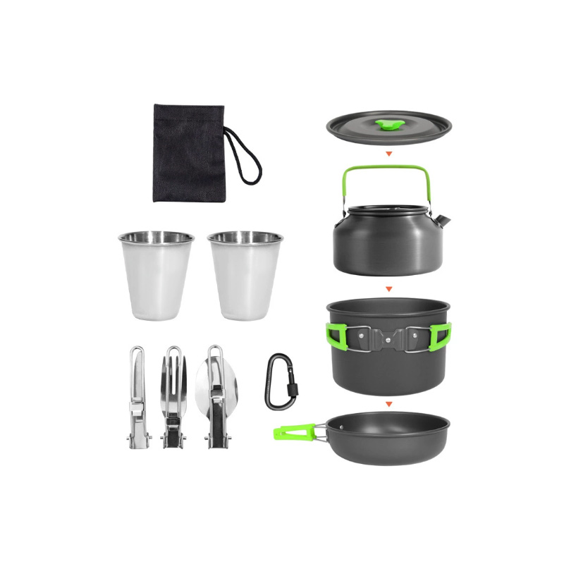 Набор посуды DS-308 для пригот – обзор и цена Camping Cooking Set Ds 308