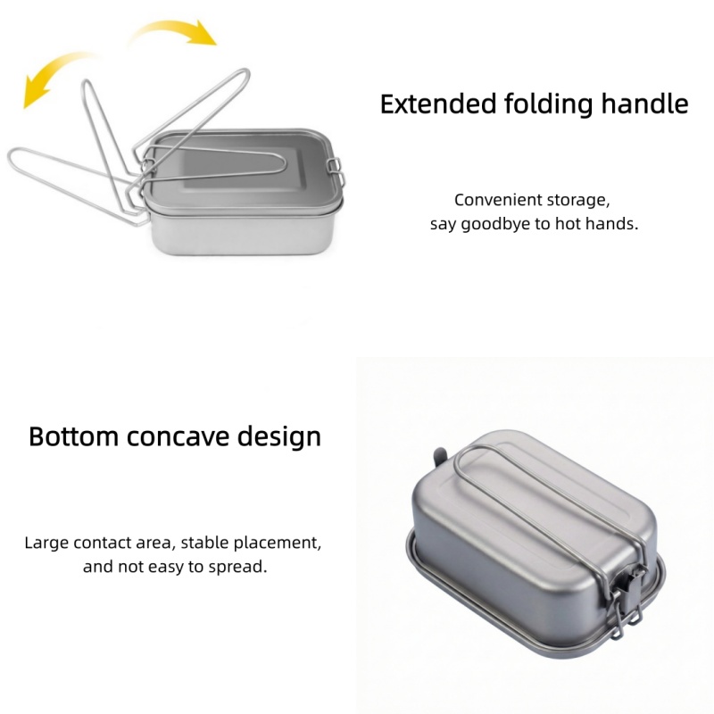 Титановый ланч-бокс с крышкой  – обзор и цена Mess Kit Titanium