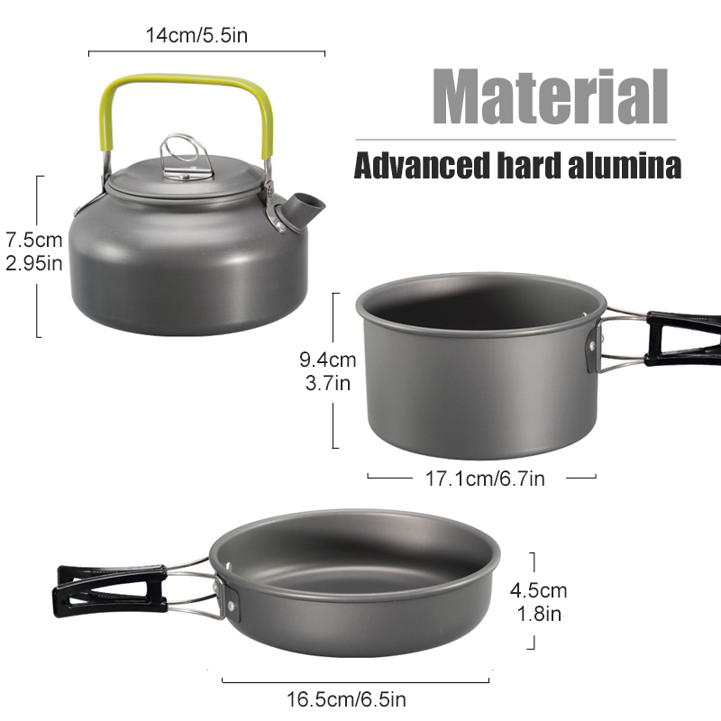 WESTTUNE набор посуды для кемп – обзор и цена Camping Cooking Wok