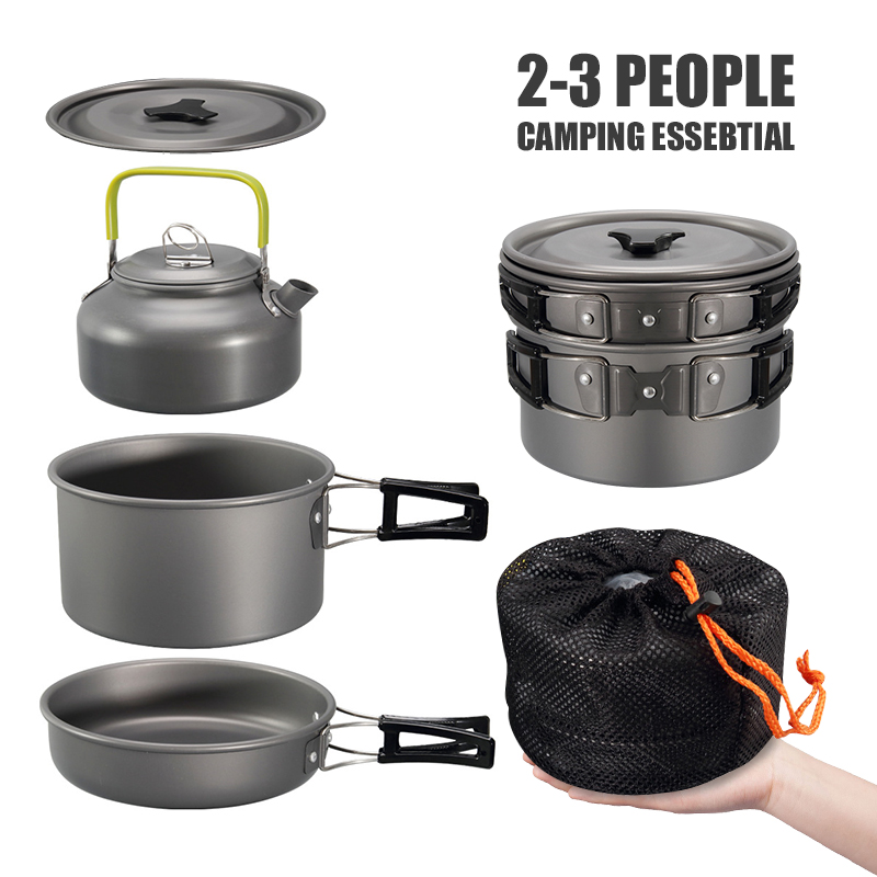 WESTTUNE набор посуды для кемп – обзор и цена Camping Cooking Wok