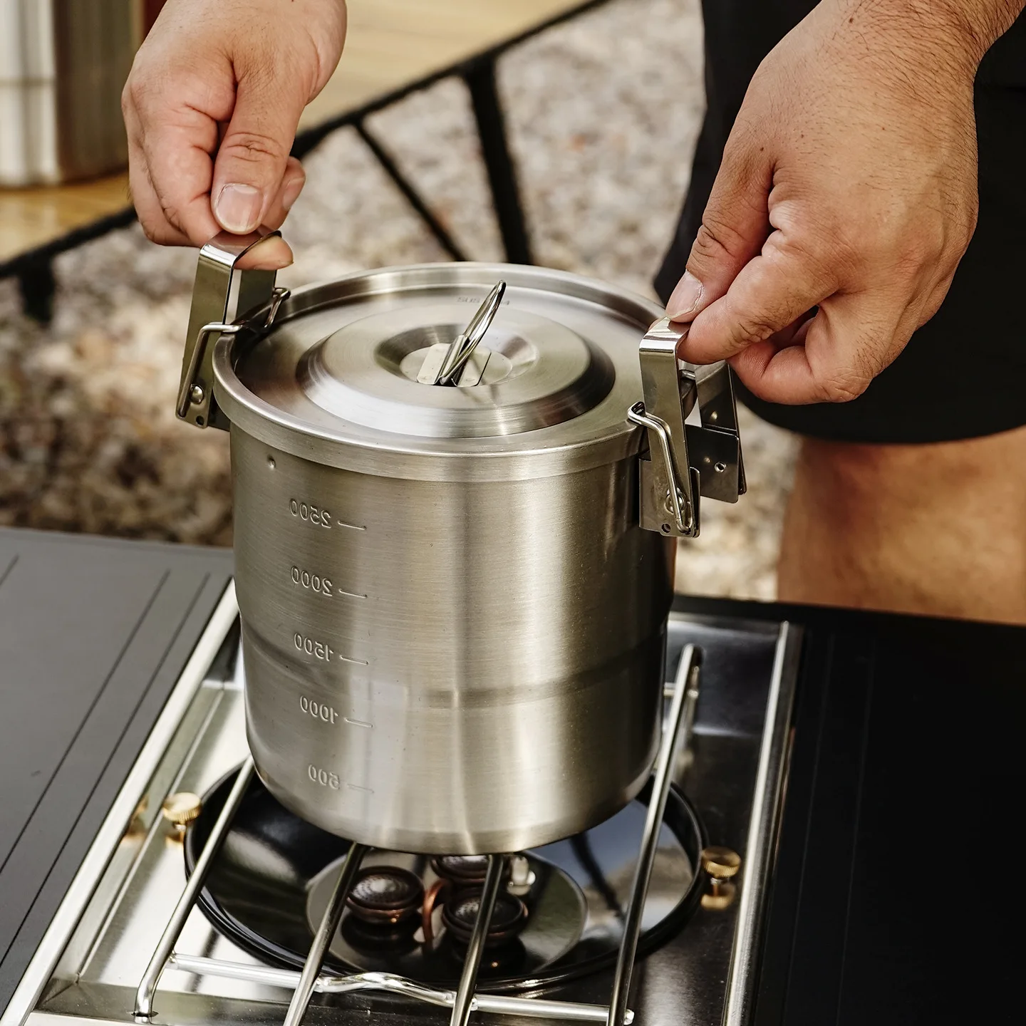 Набор походной посуды из нержа – обзор и цена Camping Hanging Cooking Pot