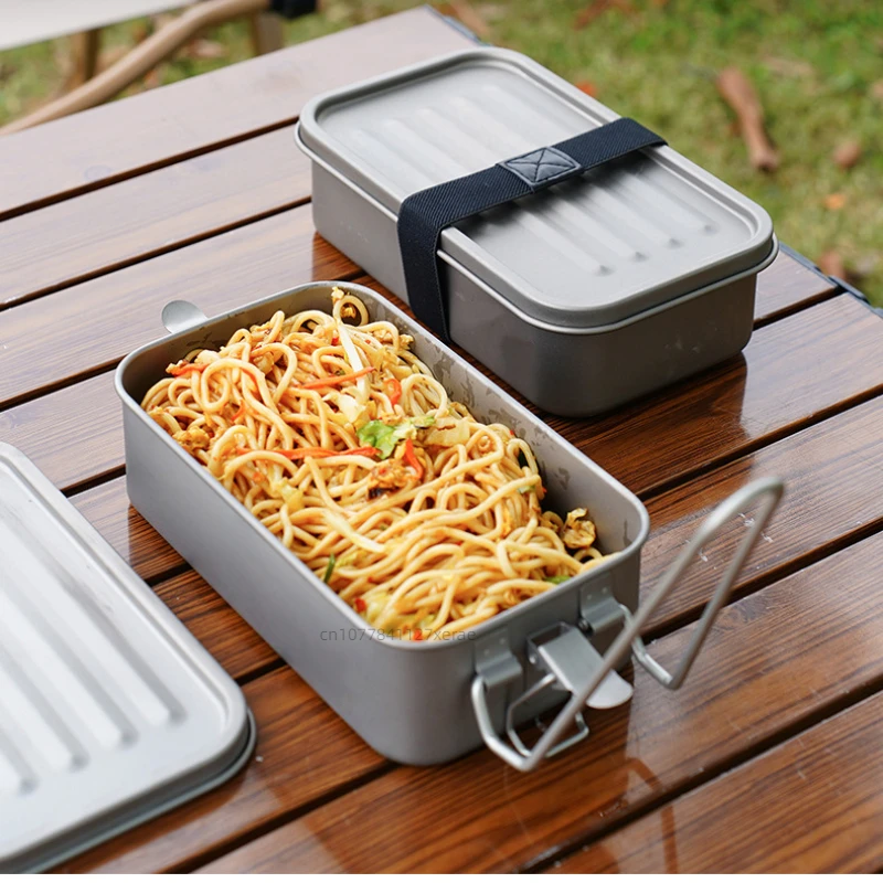 Квадратный ланч-бокс из чистог – обзор и цена Mess Kit Titanium