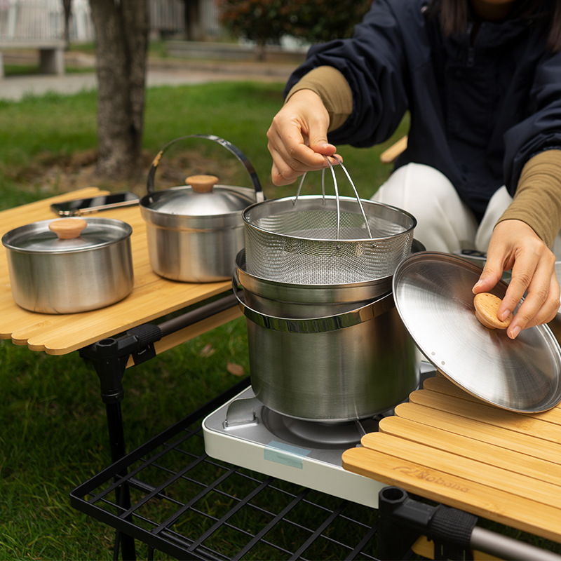 NOBANA новейший уличный набор  – обзор и цена Camping Cooking Wok