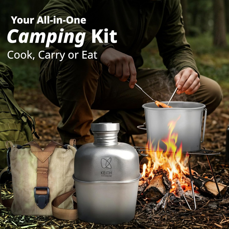 Титановая бутылка Keith для ак – обзор и цена Mess Kit Titanium