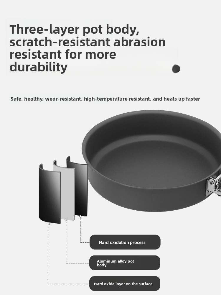 Портативная складная походная  – обзор и цена Camping Cooking Frying Pan