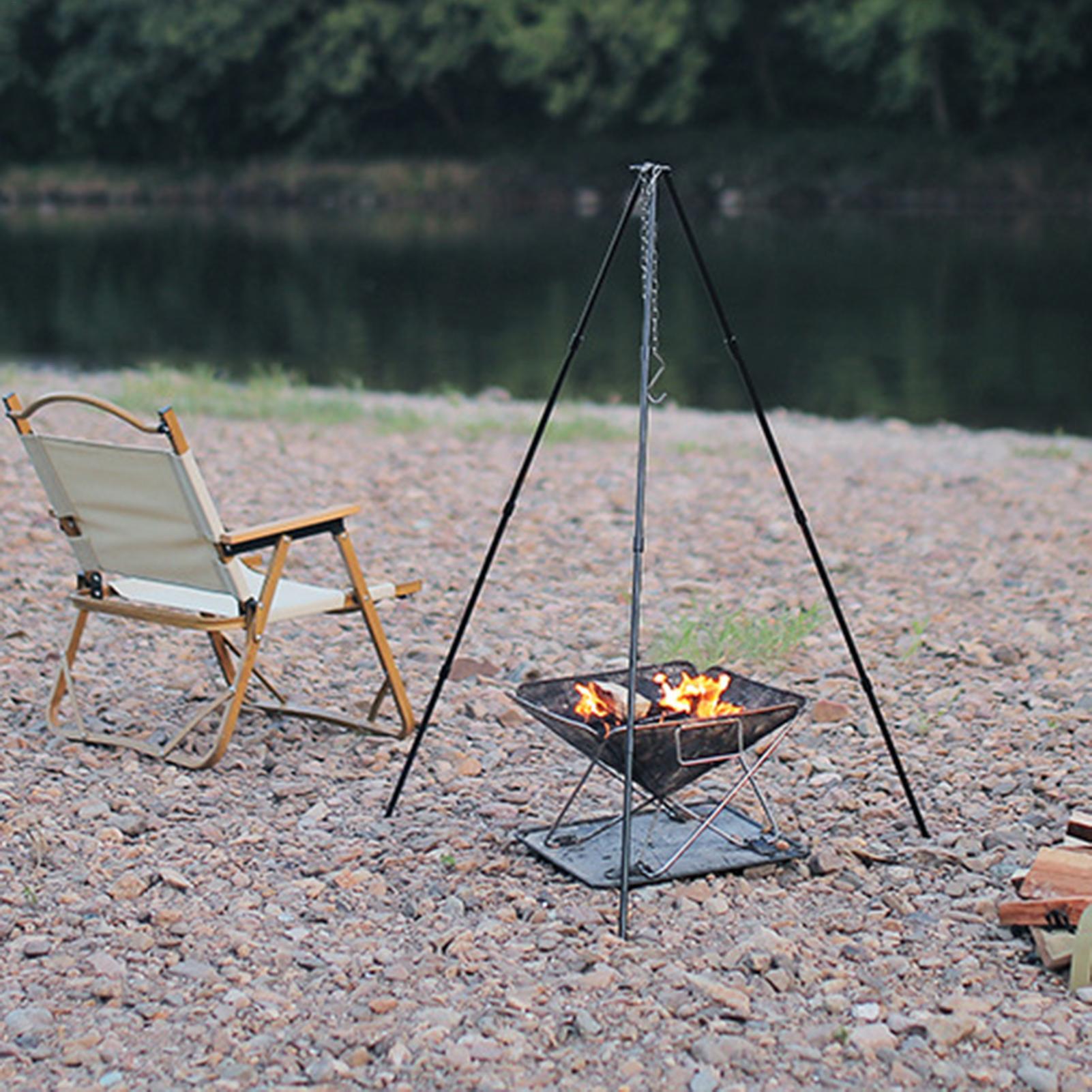 Портативная уличная подставка- – обзор и цена Camping Hanging Cooking Pot