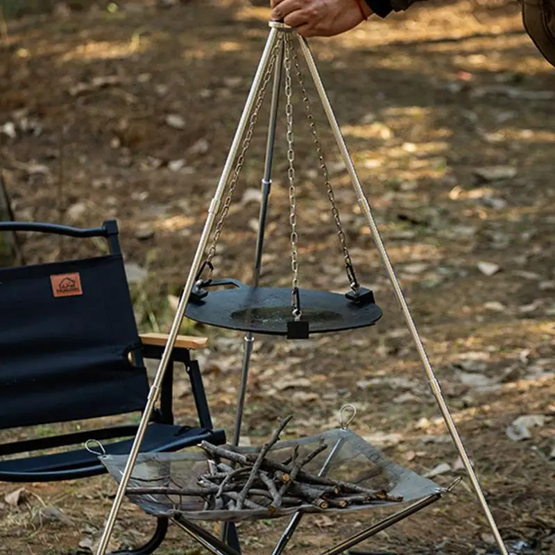 Алюминиевая подставка-тренога  – обзор и цена Camping Hanging Cooking Pot