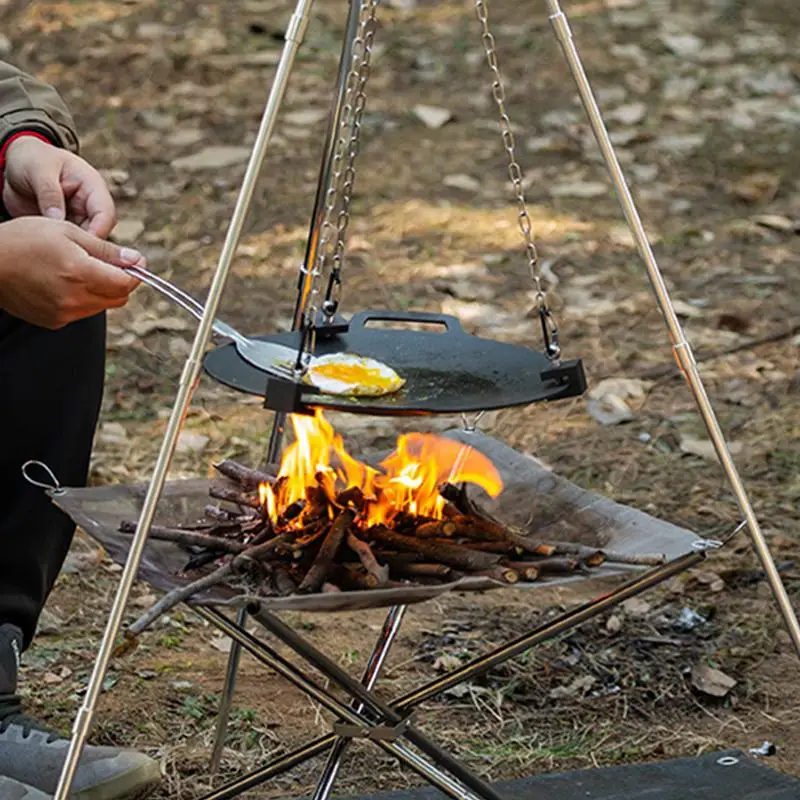 Алюминиевая подставка-тренога  – обзор и цена Camping Hanging Cooking Pot