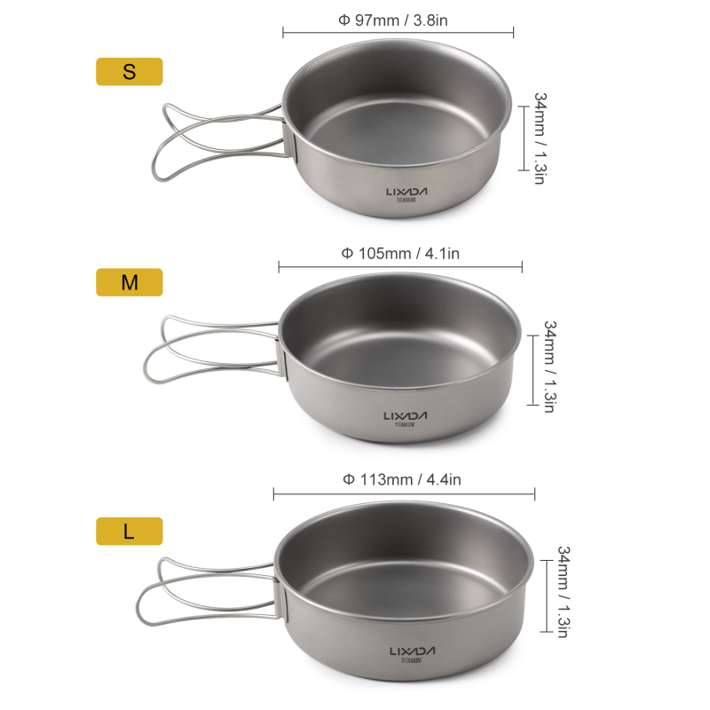 Титановые миски Lixada, сверхл – обзор и цена Mess Kit Titanium