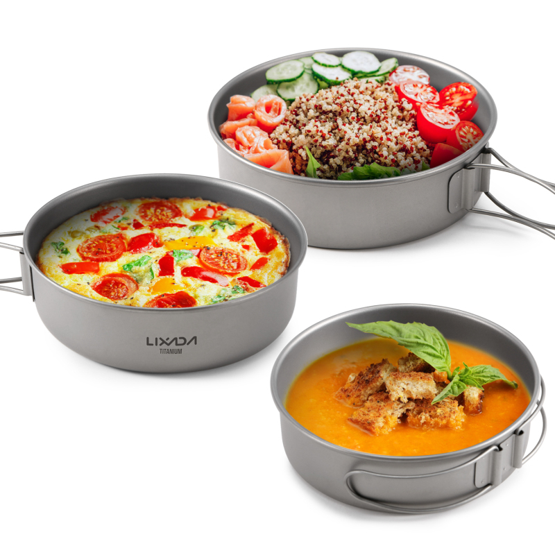 Титановые миски Lixada, сверхл – обзор и цена Mess Kit Titanium