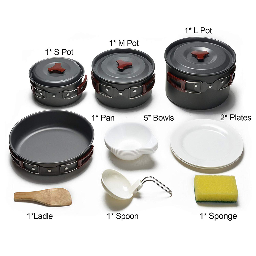 Набор посуды для кемпинга на о – обзор и цена Camping Cooking Wok
